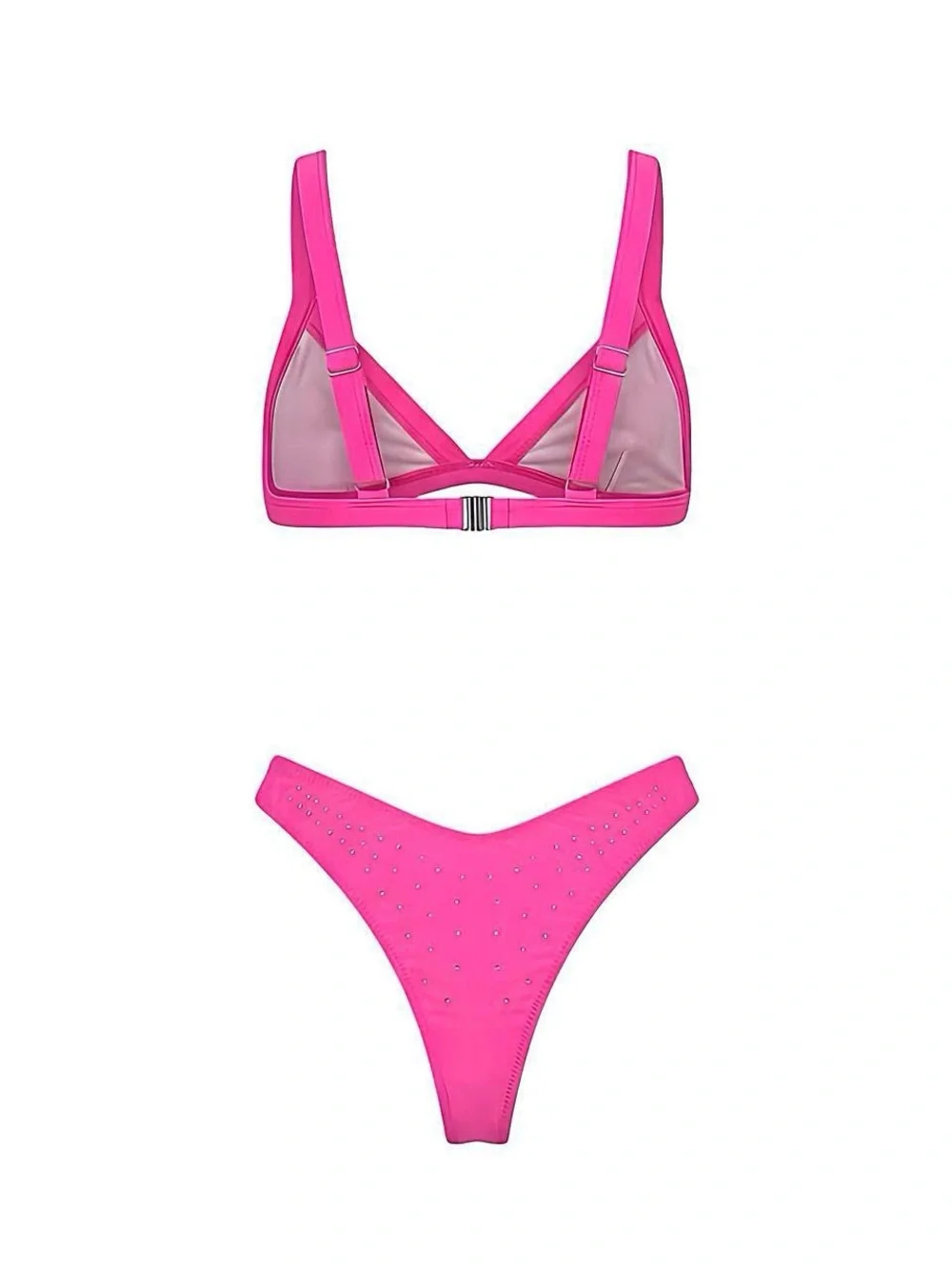 Hot Pink Rhinestone Bikini Set - GrlFriday Shop